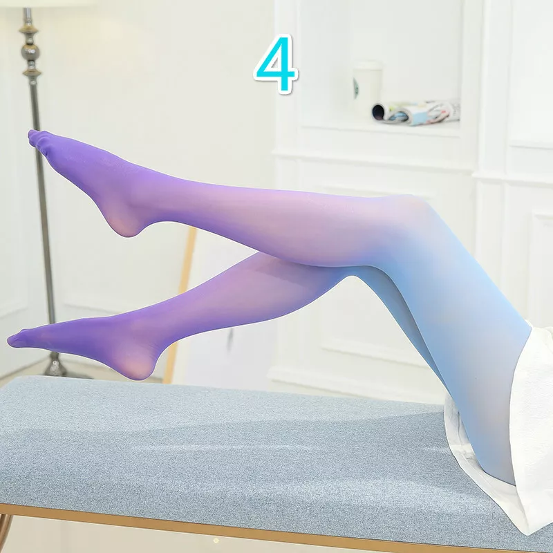 Lady Silky Stockings Pantyhose Gradient Transparent Tights Hosiery Lingerie  Soft