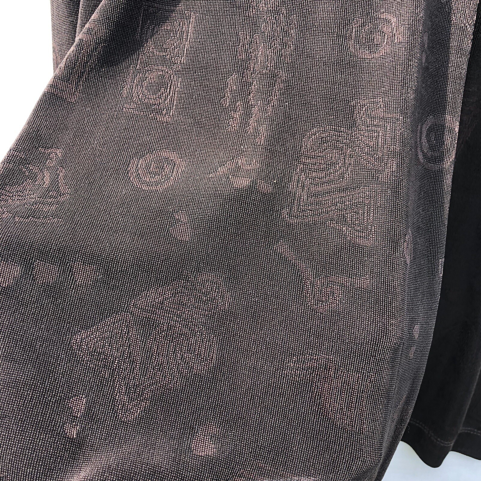 Black Patterned Knit One Button Shirt Chico's Tra… - image 4