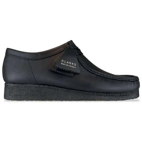 NEW MENS CLARKS ORIGINALS WALLABEE LIMITED EDITION BLACK LEATHER LOW TOP SHOES