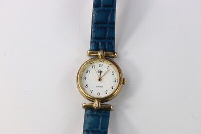 Montre LIP Damart Quartz Vintage – Boîtier Doré, Bracelet Cuir Marron, Années 90/2000