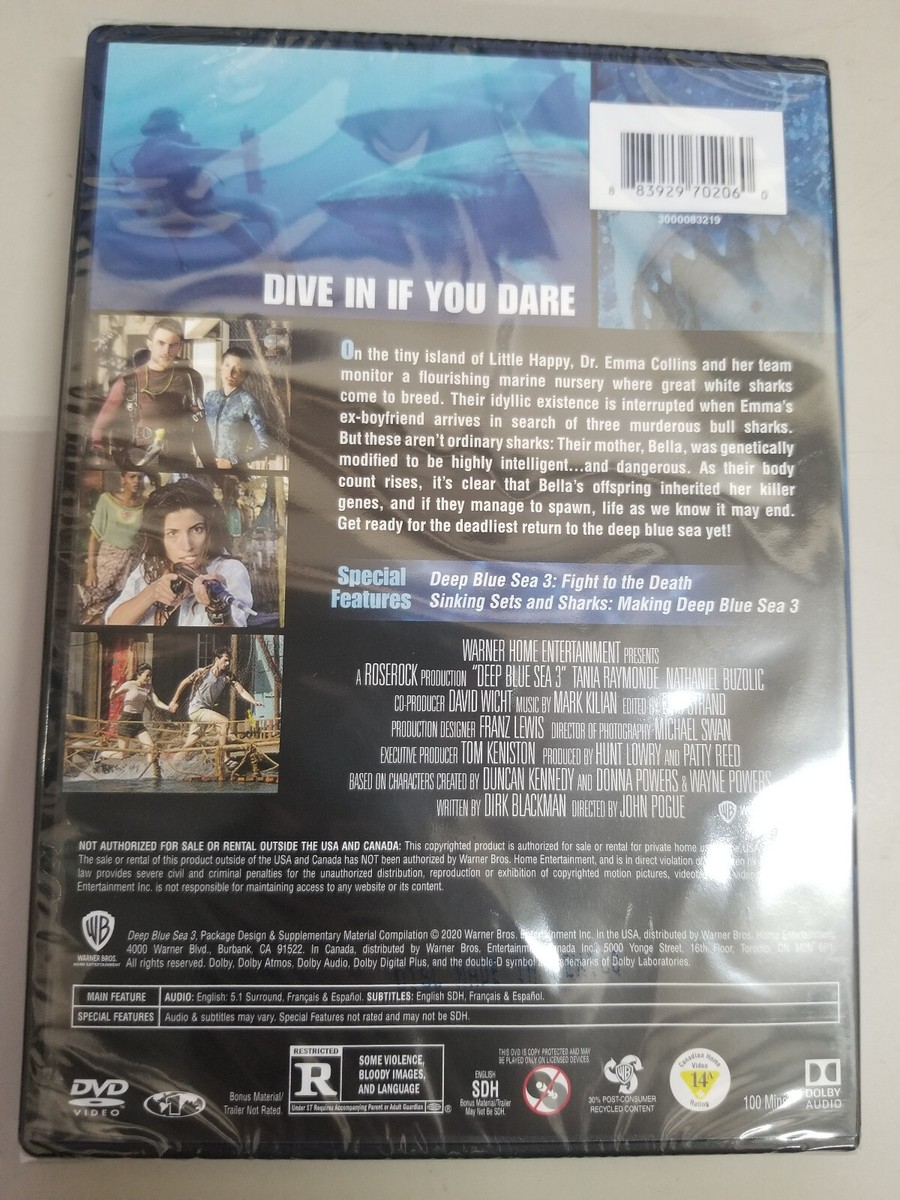 NEW DVD Deep Blue Sea 3 Deadlier Than Ever 883929702060| eBay
