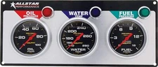 Allstar Performance ALL80123 Auto Meter Liquid-Filled 3-Gauge Panel Kit
