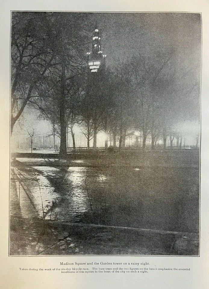 1918 New York At Night Woolworth Building Madison Square City Hall