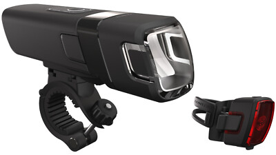 80 Lux LED Leuchtenset Contec DLUX Micro Power Akku USB Fahrrad Beleuchtungsset