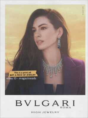 BVLGARI High Jewelry 1-Page PRINT AD Fall 2023 ANNE HATHAWAY