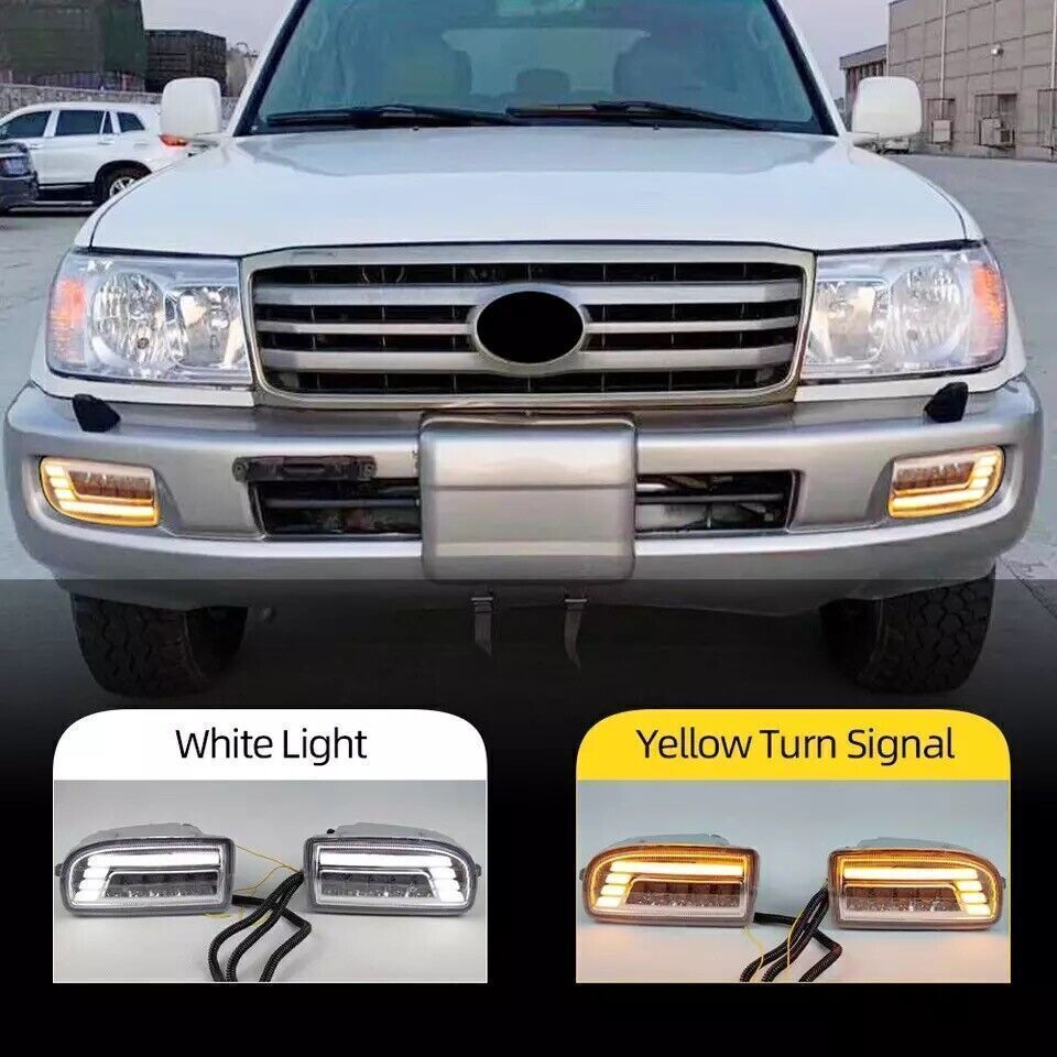 For Toyot@a Land Cruiser LC100 98~07 LED DRL Daytime Running