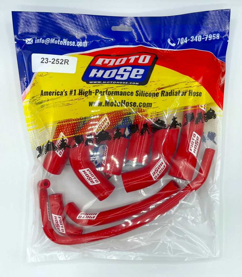 Manguera de radiador de silicona roja 23-252R Yamaha YZFR6 YZF R6 2006-2026 Foto 2 de 4