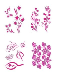 1 Design Schablone Din A4 Textil Wand Stencil Blumen Blume Schnorkel Ornamente Ebay