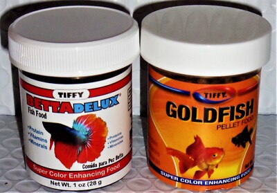 Tiffy Fish Pellet Food ( BETTA / GOLD FISH) , Lot of  1 to  8 (1 Oz/28 g) Each *