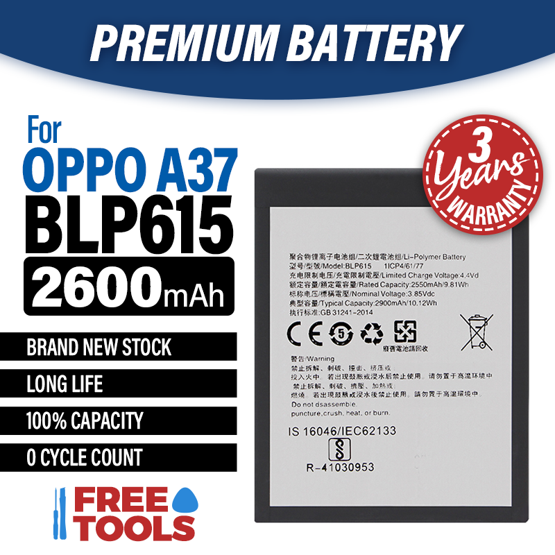 NEW GENUINE Replacement Battery For Oppo A37 BLP615 2600mAh 100