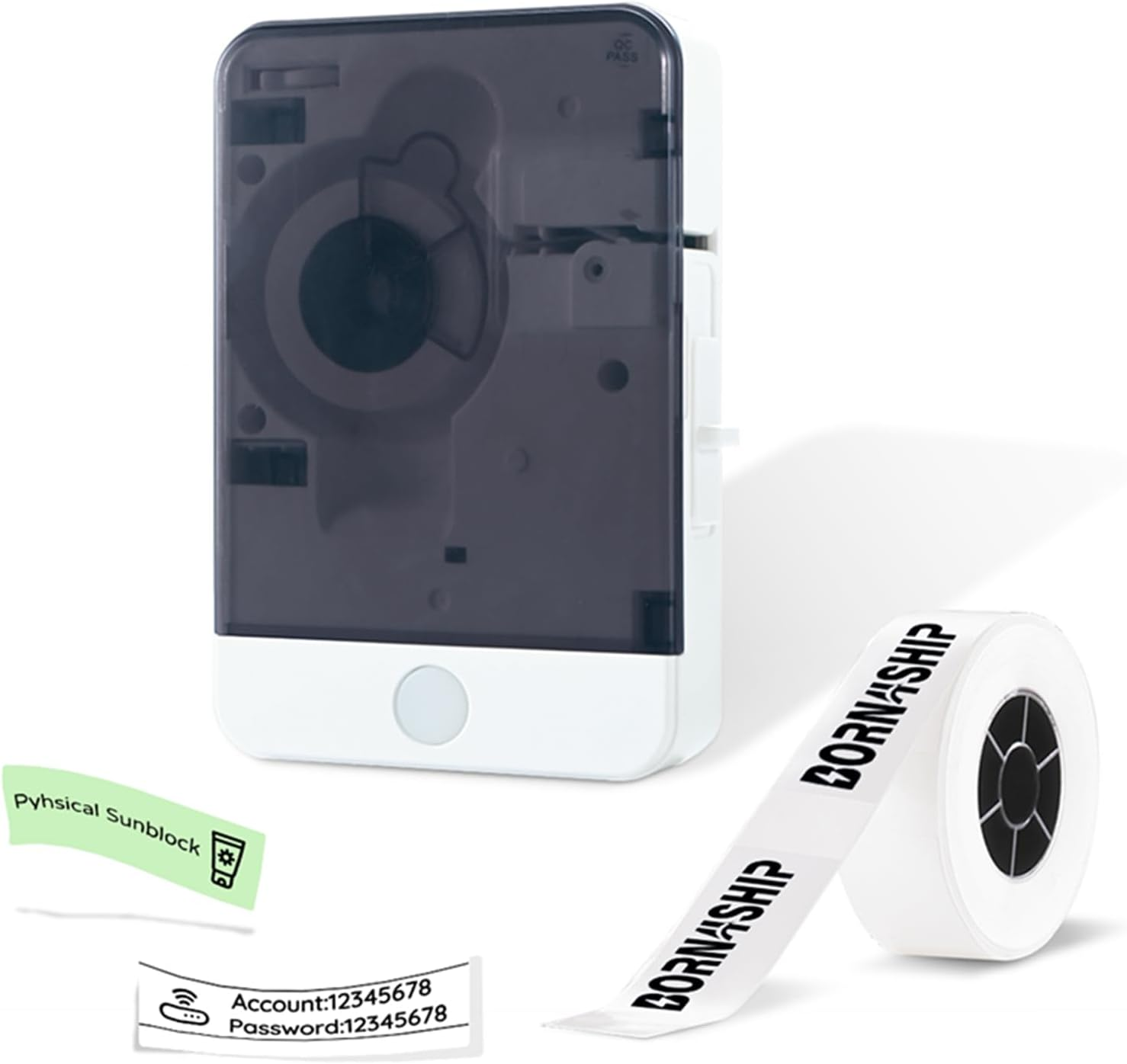 Bluetooth Label Maker Machine HP6-C with Thermal Tape Portable Printer-image