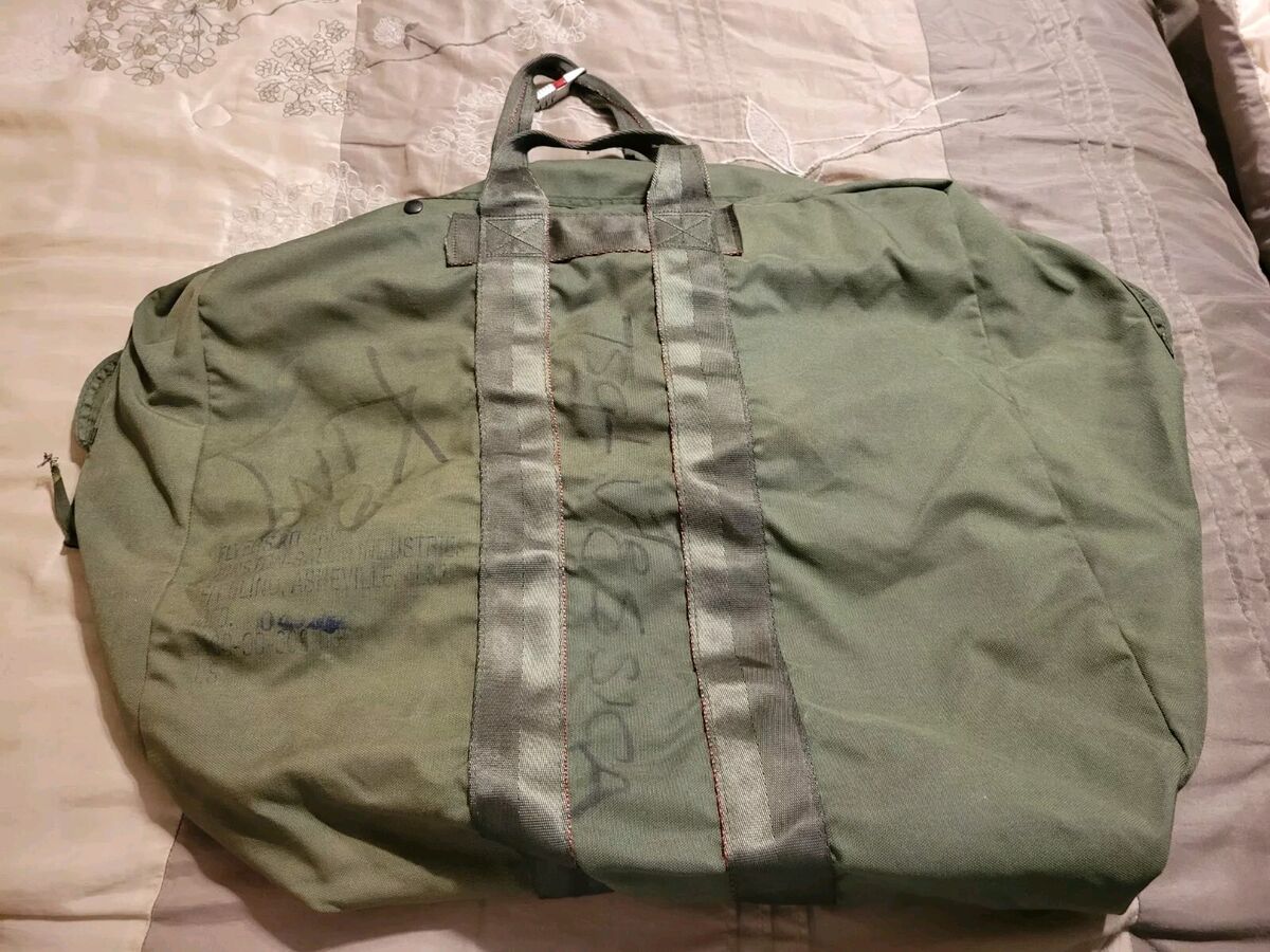 USGI Military Kit Bag, Flyers Olive Drab Green NSN: 8460-00-606-8366 Named TSGT USGI Military Kit Bag, Flyers Olive Drab Green NSN: 8460-00-606-8366 Named TSGT