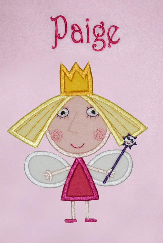 OH SEW SIMPLE Holly (Ben & Holly) personalisierte & Applikation superweiche Fleece-Babydecke