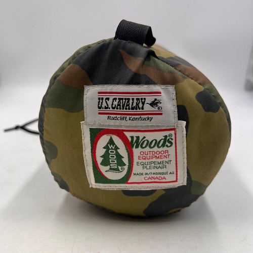Woods lightweight sleeping bag, rare camouflage US Cavalry special edition.