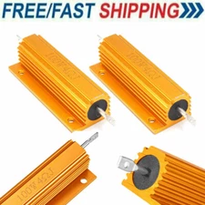 4PACK 4 Ohm 4 100W Watt Aluminum Housed Metal Wirewound Resistors Case