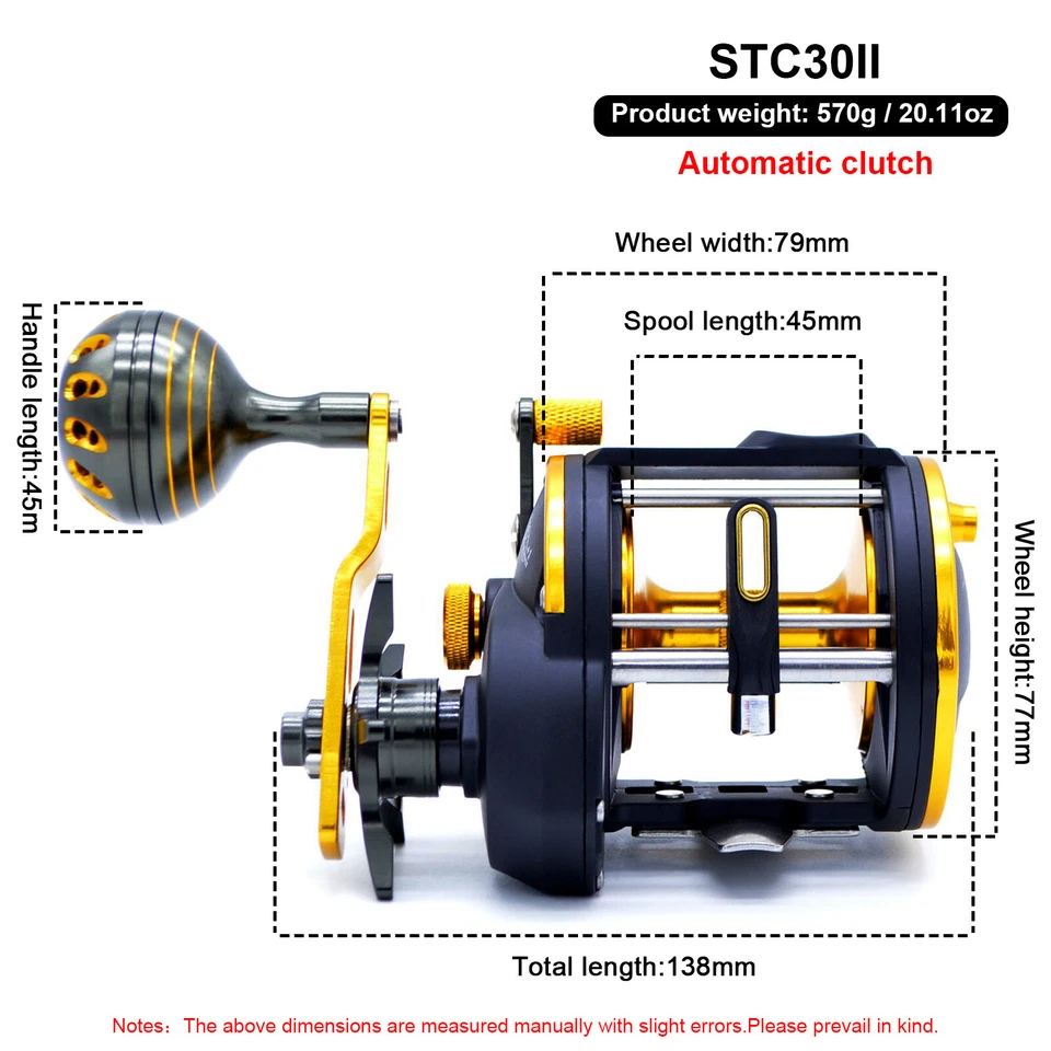 CAMEKOON Multirolle Graphitrahmen Schnurführung Salzwasserangeln Trollingrolle - Bild 2 von 4