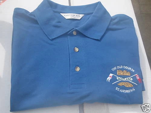 SCOTLAND GOLF POLO SHIRT OLD COURSE ST ANDREWS IN ROYAL