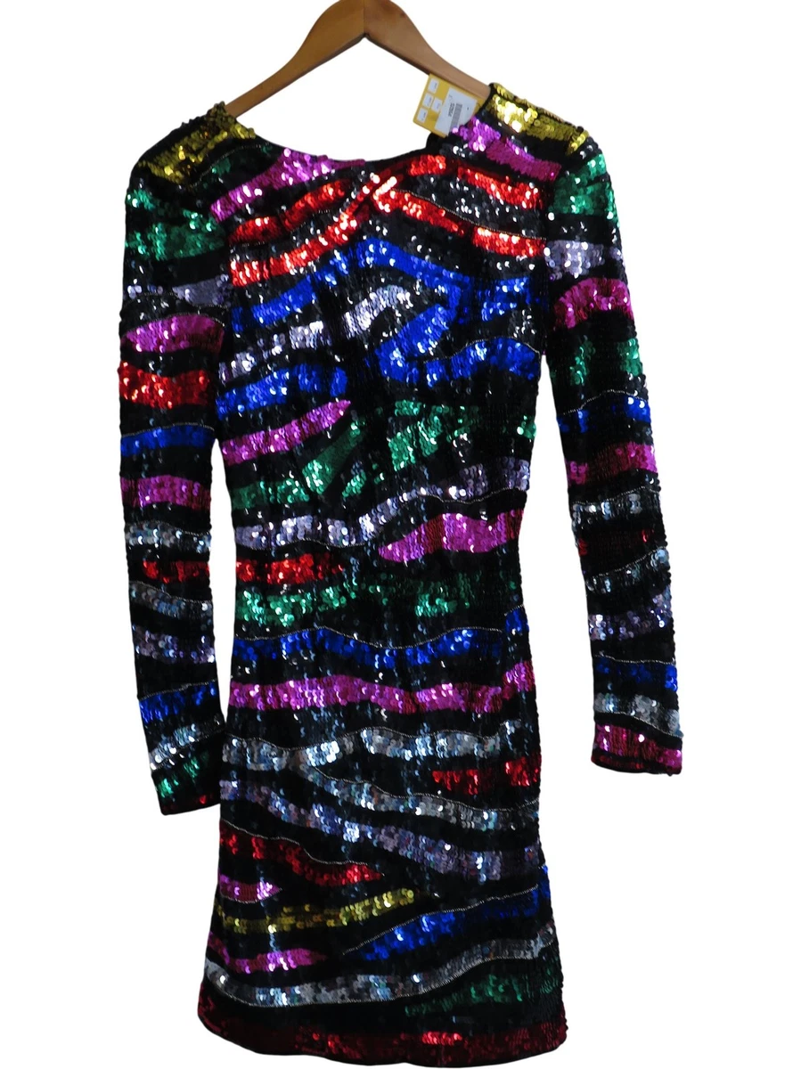 biba rainbow sequin dress c1973 Biba Rare Rainbow Sequin Vest Top Shrimpton Couture