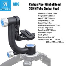 Carbon Fiber Tripod Head Panoramic Gimbal Head Pan Head Mount for Telephoto Lens