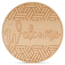 Wood Welcome Door Sign 12", for Front Door Décor/Craft | Woodpeckers