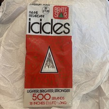 Brite Star Icicles Made in USA 1970s Christmas Tree Tinsel 1000 Vintage Unopened