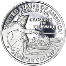 2021 S Quarter Washington Crossing Gem DCam Proof CN-Clad