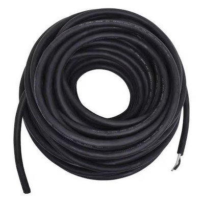 Zoro Select E3675 Portable Cord, Soow, 12 Awg, 2 C, Black, Rubber, Stranded,,
