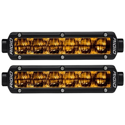 RIGID Industries 6'' SR-Series SAE Compliant Fog Light - Black w/Yellow Light