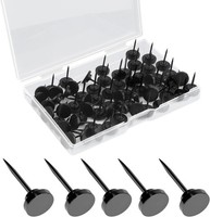 50 Schwarze Pinnadeln Aus Metall FüR Korkwand, BüRo, Zuhause - Tacker-Nadeln