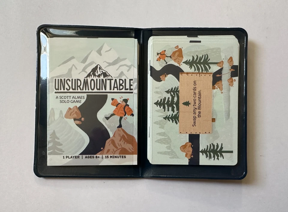 UNSURMOUNTABLE A Scott Almes Solo Card Wallet Game + Expansion 2021 Button Shy - Image 3 of 4
