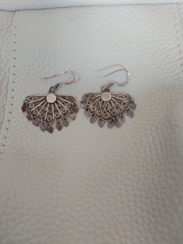Sterling Fan Earrings