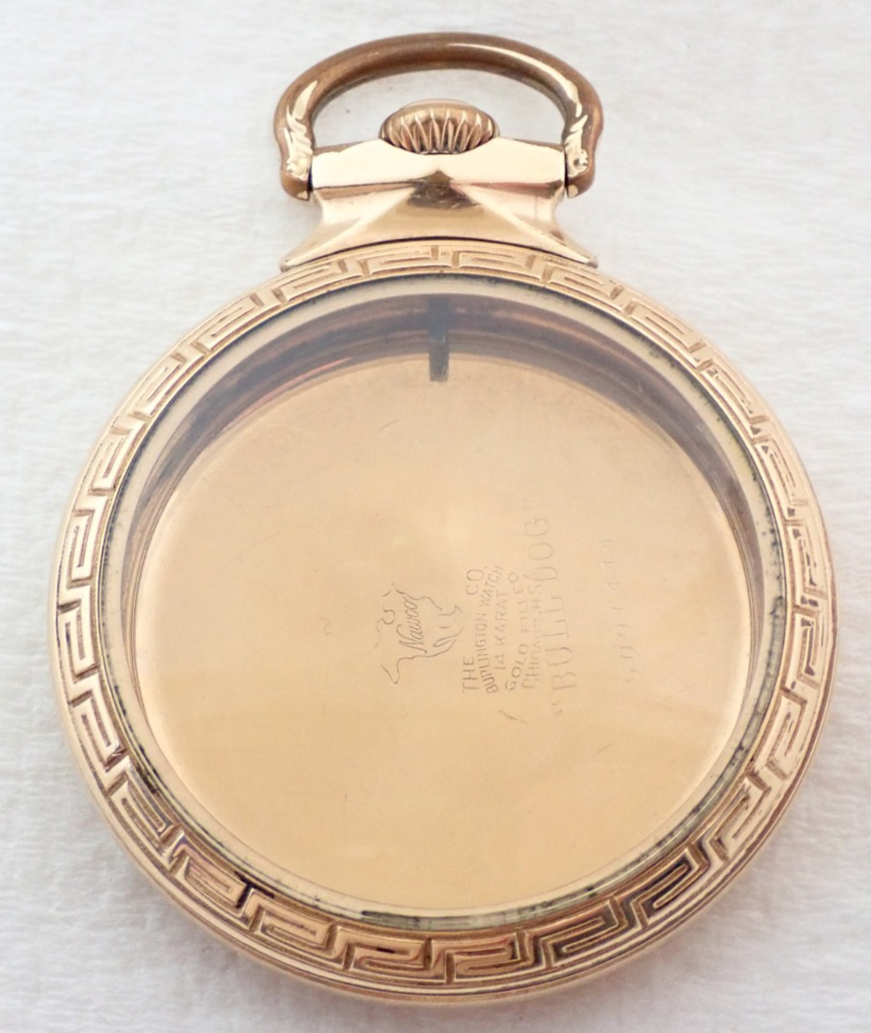 WATCH ANTIQUE 14k DOG 16s FILLED GOLD BULL CASE RAILROAD POCKET - vintagewatches.pk