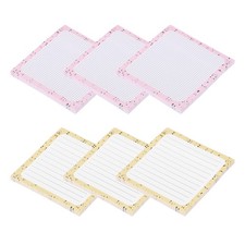 Sticky Notes Cute, 3x3", 6Pads, 300Sheets Sticky Notes, Cream Yellow/Cream Pink