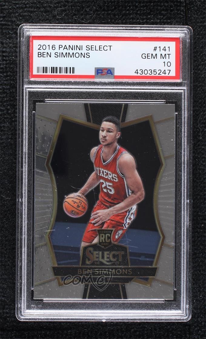 2016-17 Panini Select Premier Level Ben Simmons #141 PSA 10 GEM MT 19x5