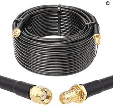 50ft RP-SMA Male To RP-SMA Female Rg58 Coaxial Cable Sma Antenna Extension Cable