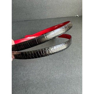 Ralph Lauren Reversible Buckle Medium 34-38 Black leather Croc/paten leather Ralph Lauren Reversible Buckle Medium 34-38 Black Leather  main image 4