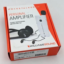 Williams Sound Pocketalker 2.0 Personal Amplifier with Earphone & Headset