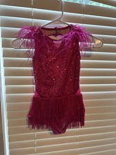Dance Costume Child IC 7/8 Hot Pink And Black, Jazz, Tap, Hip Hop