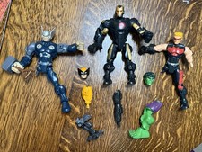 Marvel Super Hero Mashers Lot ~ Parts & Acc Iron Man Hulk Wolverine Thor Hawkeye