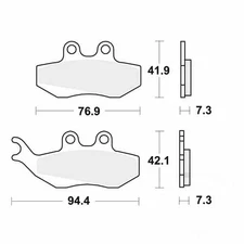 TRW Brake Pads MCB664EC Fits KSR-Moto TR 50 2013-2015