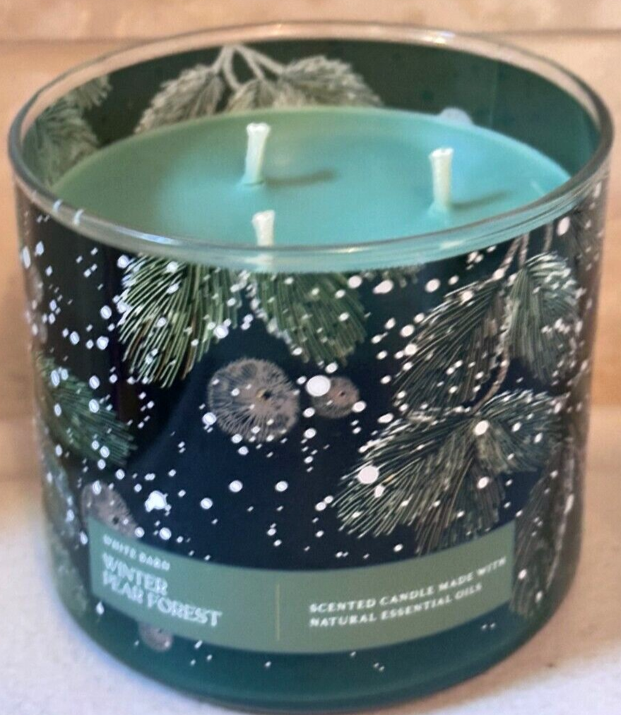 Bath & Body Works WINTER PEAR FOREST 3-Wick Candle 14.5 oz NEW