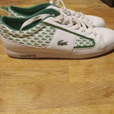 Lacoste Men's White Leather/Suede Sneakers Size 13
