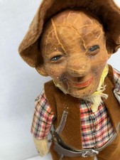 RARE 1954 STEIFFCOWBOY RED CIRCLE YELLOW TAG WITH BUTTON 112 FACE CRACKED 12CM