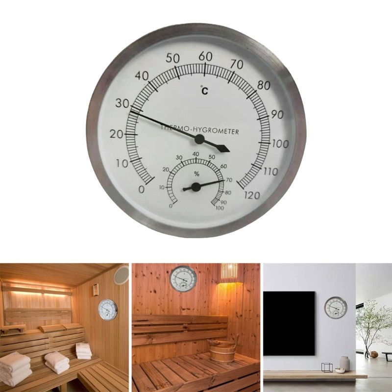 Thermometer Bath Sweat Stream Sauna Room Humidity Meter Measure Wall ...
