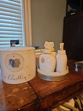 Vintage Courtley Aftershave Bottle Set 40's 50's Empty Rare  Read
