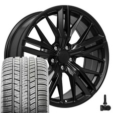 20x8.5 Black 5773 Rims 24545r20 Uhp Tires Tpms Fits Camaro 20x8.5 Black 5773 Rims 24545r20 Uhp Tires Tpms Fits Camaro