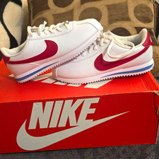 Nike Cortez Unisex Kids Low-Top Sneakers White/Red Lace-Up US 3.5Y DM0950-115