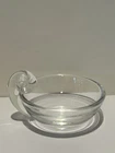 Vintage Steuben Crysyal Art Glass Small  Snail Scroll Handle Bowl Signed