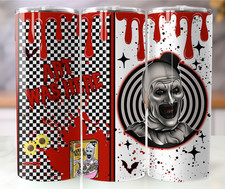 Art the Clown 20oz Stainless Steel Tumbler – Cereal Killer Horror Movie Mug