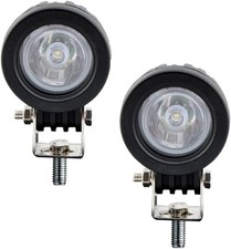 LED Motorcycle Spotlight, Fog Work Driving Auxiliary Bike 2" 10W Spot Beam